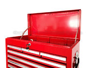 赤いガレージの機械工のハスキーを転がす14引出し27インチの道具箱の道具箱